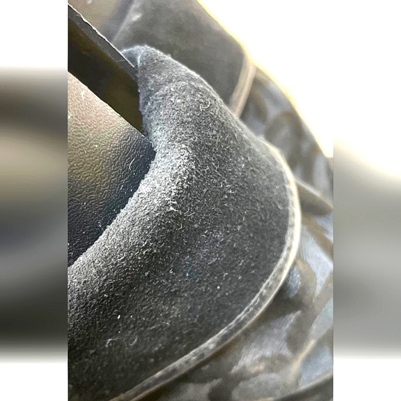 Coach Black Lace Up Wedge Boots - Picture 6 of 16